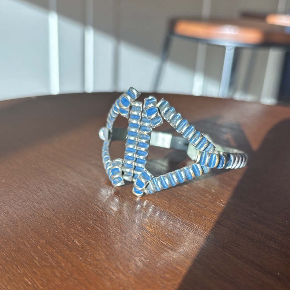Silver Geometric Statement bracelet